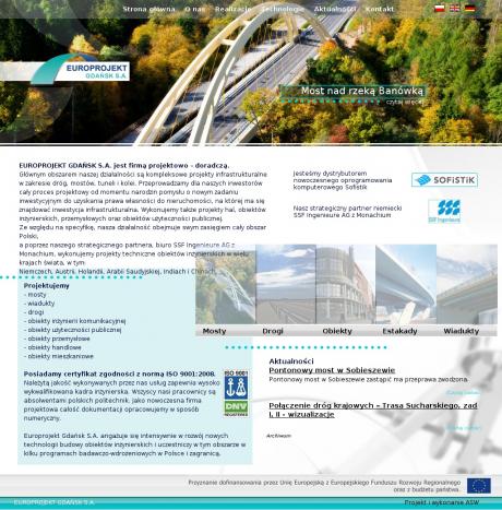 Europrojekt Gdańsk. Projektowanie dróg, mostów, budynków