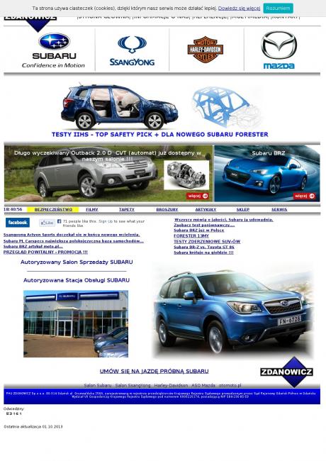 Zdanowicz. Autoryzowany Dealer Subaru i ASO Subaru, Mazda
